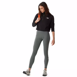 The North Face Womens 100 Glacier Fleece Cropped ¼ Zip Top in Black - M