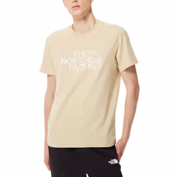 The North Face Mens T Shirts Woodcut Dome Tee - Beige, M