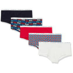 Tommy HilfigerWomensClassic Cotton Boyshort Panties-5 PackBlack/Logo/R