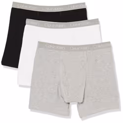 Calvin Klein Boys' Briefs Underwear 3-Pack Black/White/Heather Gray