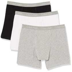 Calvin Klein Boys' Briefs Underwear 3-Pack  Black/White/Heather Gray