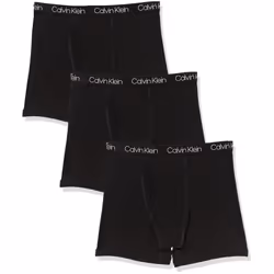 Calvin Klein Boys' Cotton Boxer Briefs Underwear 3-Pack  Black/Black/B