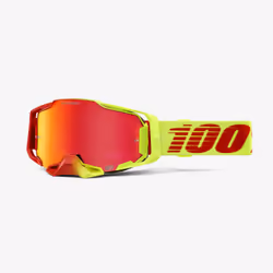 100% Armega Goggle Solaris, Single lens, Red, Yellow, Unisex, Cylindrical(flat) lens, Red, Yellow, Mirror, Red