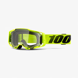 100% Armega Goggle winter sport goggles Yellow Unisex Transparent Cylindrical(flat) lens