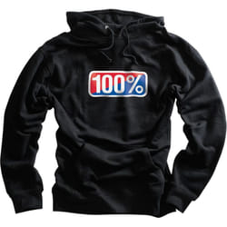 100% Classic Pullover Hoodie Black - L