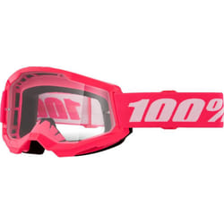 100% Strata 2 Essential Motocross Goggles, white-pink for Men