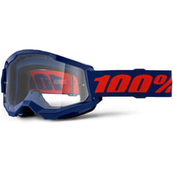 100% Strata 2 Essential Motocross Goggles, red-blue for Men