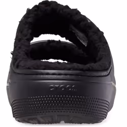 ) Crocs Classic Cozzzy Thermoplastic Women's Black Sandals - Black, 6 (Adults'