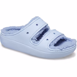 ) Crocs Classic Cozzzy Thermoplastic Women's Blue Calcite Sandals - Blue, 8 (Adults'