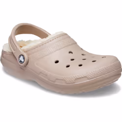 ) Crocs 203591 CLASSIC LINED UNI Thermoplastic Mushroom/Bone Clogs - Brown, 10 (Adults'