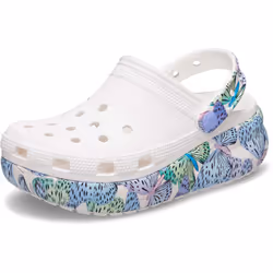 crocs Unisex classic crush clogs Platform Shoes WhiteMulti 12 US Me