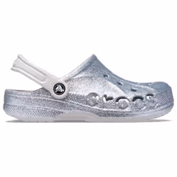 Crocs Unisex-Adult Baya Clogs  Silver Glitter  7 Women/5 Men
