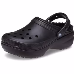 Crocs Women's Classic Platform Lined Clogs  Black  Numeric_8