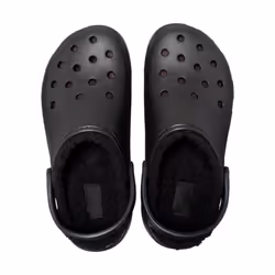 Crocs Women's Classic Platform Lined Clogs  Black  Numeric_8