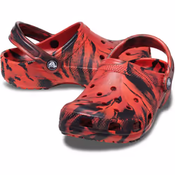 Crocs Kids Classic Marbled Tie Dye Clog  Pepper/Black  7 US Unisex Toddler