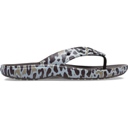 Crocs Unisex Men's and Women's Classic Flip Flops Khaki/Leopard Numeric_4 US