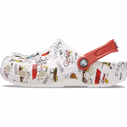 Crocs Unisex Classic Peanuts Snoopy Clogs White/Multi Numeric_9 US Men