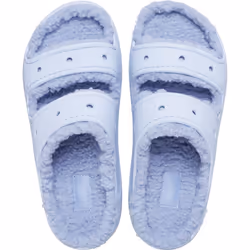 ) Crocs Classic Cozzzy Thermoplastic Women's Blue Calcite Sandals - Blue, 7 (Adults'