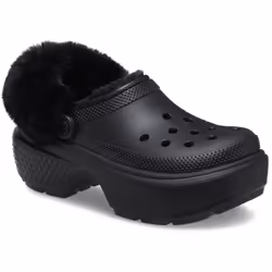 ) Crocs Stomp Lined EVA Women's Black Clogs - Black, 7 (Adults'
