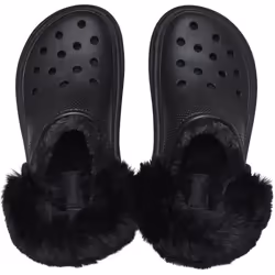 ) Crocs Stomp Lined EVA Women's Black Clogs - Black, 7 (Adults'