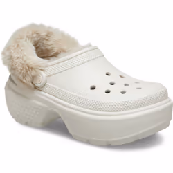 ) Crocs Stomp Lined EVA Women's Stucco Clogs - White, 7 (Adults'