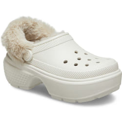 ) Crocs Stomp Lined EVA Women's Stucco Clogs - White, 7 (Adults'