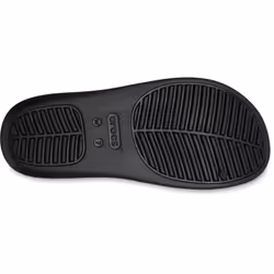 ) Crocs Getaway Platform H-Strap Thermoplastic Women's Black Slides - Black, 7 (Adults'