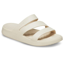 ) Crocs Getaway Strappy Thermoplastic Women's Stucco Sandals - White, 7 (Adults'
