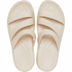 ) Crocs Getaway Strappy Thermoplastic Women's Stucco Sandals - White, 7 (Adults'
