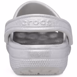 ) Crocs Classic Glitter Thermoplastic Atmosphere Clogs - Silver, 6 (Adults'