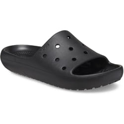 ) Crocs Classic Slide Thermoplastic Black Slides - Black, 4 (Adults'