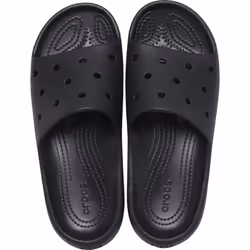) Crocs Classic Slide Thermoplastic Black Slides - Black, 4 (Adults' - Additional view 5