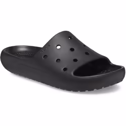 ) Crocs Classic Slide Thermoplastic Black Slides - Black, 5 (Adults'