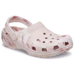 ) Crocs Classic Marbled Thermoplastic Quartz Clogs - Pink, 4 (Adults'