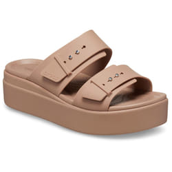) Crocs Brooklyn Thermoplastic Women's Latte Sandals - Brown, 7 (Adults'