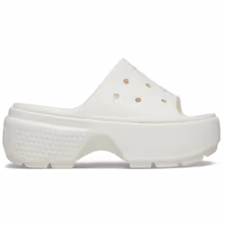 ) Crocs Stomp Slide Thermoplastic Chalk Slides - White, 6 (Adults' - Additional view 6