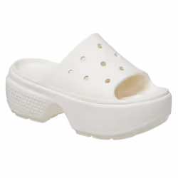) Crocs Stomp Slide Thermoplastic Chalk Slides - White, 6 (Adults' - Additional view 7