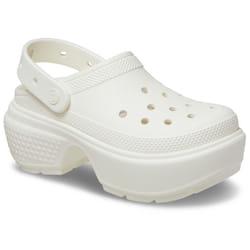 ) Crocs Stomp Clog Thermoplastic Chalk Clogs - White, 5 (Adults'