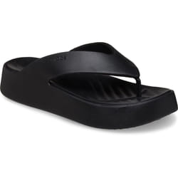 ) Crocs Getaway Platform Thermoplastic Women's Black Sandals - Black, 8 (Adults'
