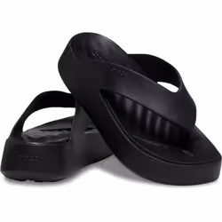 ) Crocs Getaway Platform Thermoplastic Women's Black Sandals - Black, 8 (Adults'