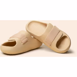 ) Crocs Mellow Luxe Slide Thermoplastic Shitake Slides - Brown, 7 (Adults'
