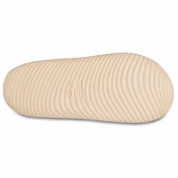 ) Crocs Mellow Luxe Slide Thermoplastic Shitake Slides - Brown, 7 (Adults'