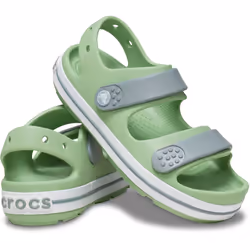 ) Crocs Crocband Play Thermoplastic Fair Green/Dusty Green Sandals - Green, 7 (Adults'