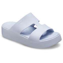 ) Crocs Getaway Platform H-Strap Thermoplastic Women's Dreamscape Slides - Red, 7 (Adults'