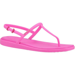 ) Crocs Miami Thong Flip TPU Women's Pink Crush Sandals - Pink, 5 (Adults'