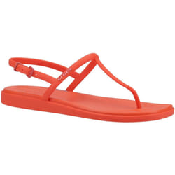 ) Crocs Miami Thong Flip TPU Women's Lava Sandals - Red, 7 (Adults'