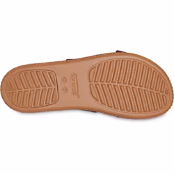 ) Crocs Brookly Buckle Low Thermoplastic Women's Dark Clay Sandals - Brown, 4 (Adults'