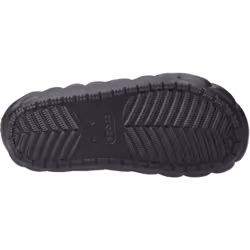 ) Crocs Classic Cozzzy Overpuff Thermoplastic Women's Black Sandals - Black, 7 (Adults'