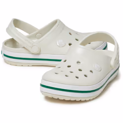 ) Crocs Crocband Thermoplastic Linen Loafers - White, 3 (Adults'