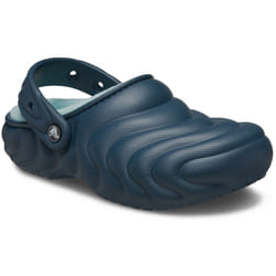 ) Crocs Classic Lined Overpuff Thermoplastic Women's Nightfall Clogs - Blue, 4 (Adults'